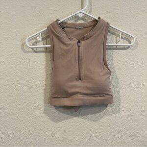 Gym shark light mauve pink sports bra fits like xsmall light padding racer back